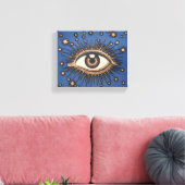 Eye Stars Moon Celestial Canvas Afdruk (Insitu (Woonkamer))
