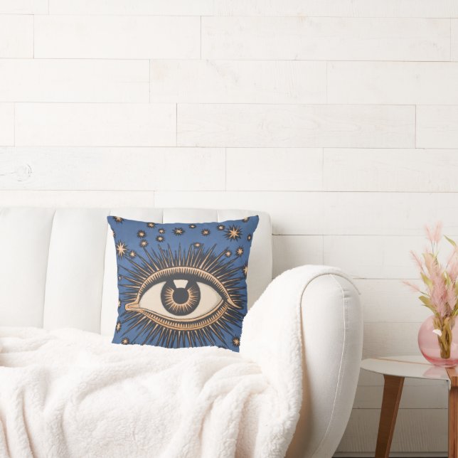 Eye Stars Moon Celestial Kussen (Bank)