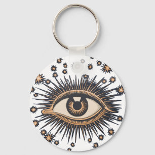 Eye Stars Moon Celestial Sleutelhanger
