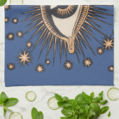 Eye Stars Moon Celestial Theedoek (Gevouwen)