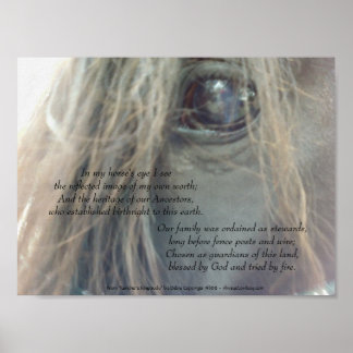 Eye van mijn paard, 11x8.25 matte afdrukken uv poster