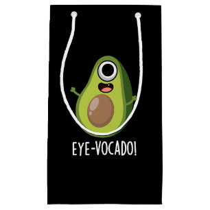 Eye-vocado Grappige Avocado Pun Donker BG Klein Cadeauzakje