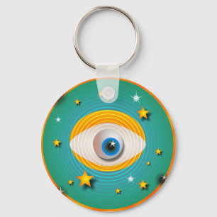 Eyeball Abstract Sleutelhanger