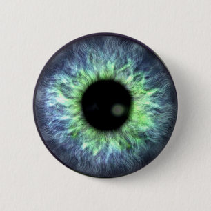 Eyeball Blue Green Gift Ronde Button 5,7 Cm