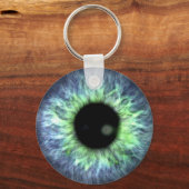 Eyeball Blue Green Gift Sleutelhanger (Voorkant)