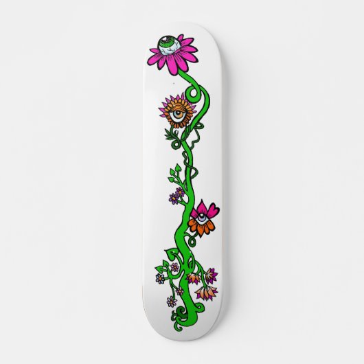 Eyeball Floral Custom Skateboard (Devant)
