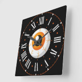 Eyeball Inside Roman Numerals Vierkante Klok (Hoek)