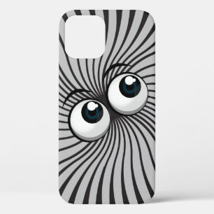 Eyeball Mania op grijs iPhone 12 Hoesje