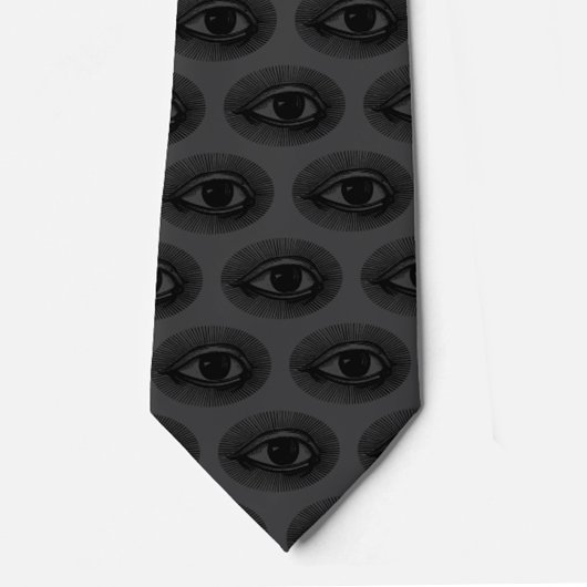 Eyeball Pattern | STROPDAS | Kool en zwart
