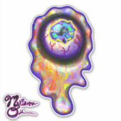 Eyeball Pleurant Paint Splash Larmes Emoji Sticker (Devant)