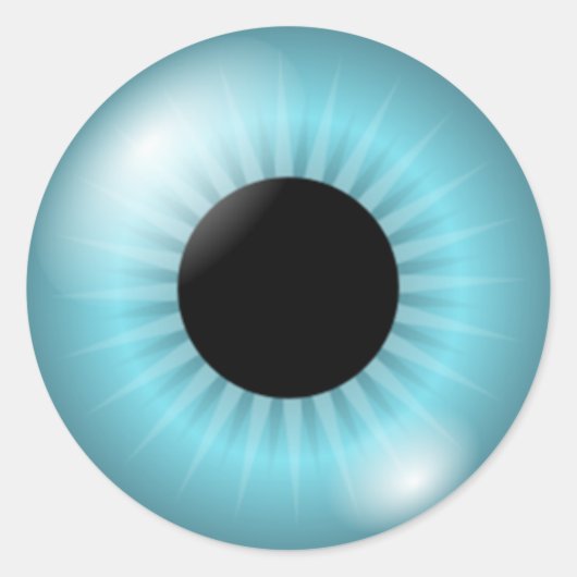 Eyeball Ronde Sticker (Voorkant)