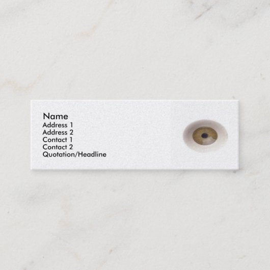 Eyeball Visitekaartje (Voorkant)