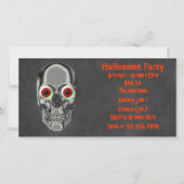 Eyeballs de crâne Invitation de la fête d'Hallowee (Devant)