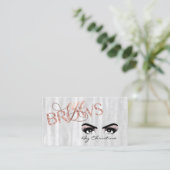 Eyebrow Eye Roos Gold Threading Microblading Visitekaartje (Staand voorkant)