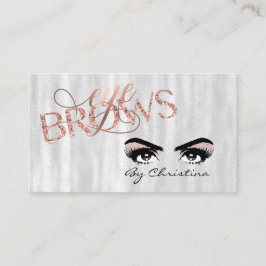 Eyebrow Eye Roos Gold Threading Microblading Visitekaartje