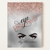 Eyebrow handgeschreven Roos Gold Threading Waxing Planner (Achterkant)