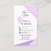 Eyebrow Lamination Instructions Business Visitekaartje (Achterkant)