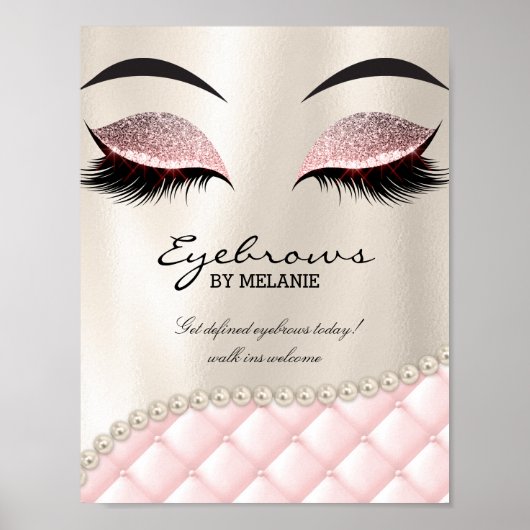 Eyebrow Lashes Eyelash Makeup Poster  ogen (Voorkant)
