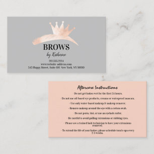Eyebrow Micorblading Logo Aftercare Instruction Visitekaartje