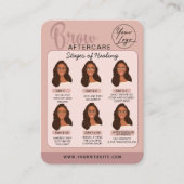 Eyebrow Microblading Aftercare Instructies Visitekaartje (Voorkant)