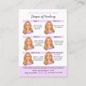 Eyebrow Microblading Aftercare Instructies Visitekaartje (Voorkant)