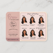 Eyebrow Microblading Aftercare Instructies Visitekaartje (Voorkant)
