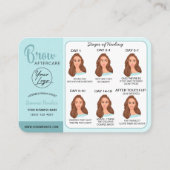 Eyebrow Microblading Aftercare Instructions Busine Visitekaartje (Voorkant)