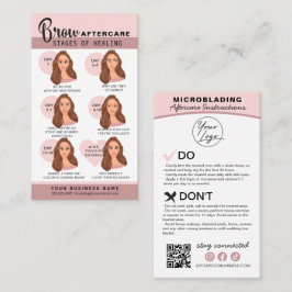 Eyebrow Microblading Aftercare Instructions Busine Visitekaartje
