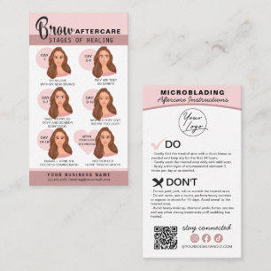 Eyebrow Microblading Aftercare Instructions Busine Visitekaartje