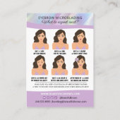 Eyebrow Microblading Brow Aftercare & Appointment  Visitekaartje (Achterkant)