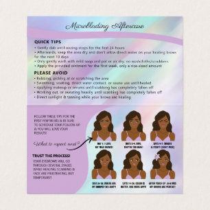 Eyebrow Microblading Brow Aftercare & Appointment  Visitekaartjes