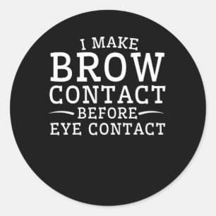 Eyebrow Microblading maakt Brow Contact Ronde Sticker