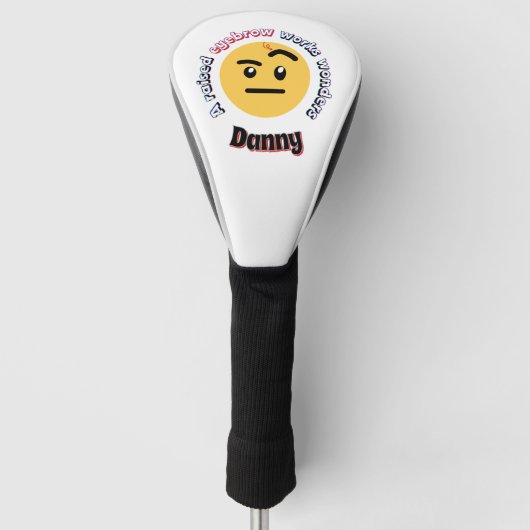 Eyebrow Sass: A Raised Eyebrow Works Wonders Golfheadcover (Voorkant)