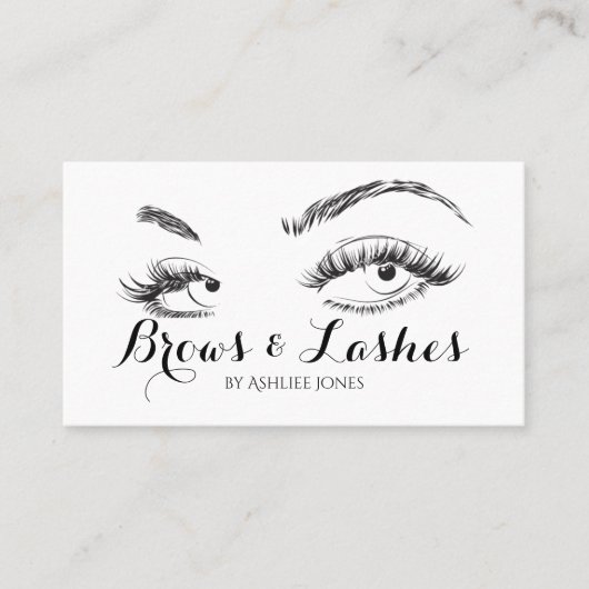 Eyebrows & Eyelash Extensions Salon Visitekaartje (Voorkant)