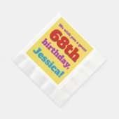 Eyecatching 68e verjaardag papieren servetten (Hoek)