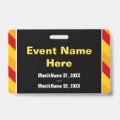 Eyecatching "CONFERENCE OFFICIAL"-badge Badge (Back)