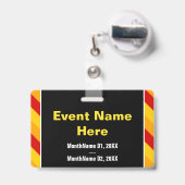 Eyecatching "CONFERENCE OFFICIAL"-badge Badge (Back with Retractable)