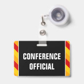 Eyecatching "CONFERENCE OFFICIAL"-badge Badge (Front with Retractable)