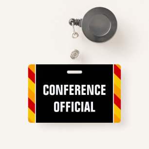 Eyecatching "CONFERENCE OFFICIAL"-badge Badge