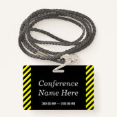 Eyecatching "CONFERENTIE ADMIN!" badge (Achterkant met draagriem)