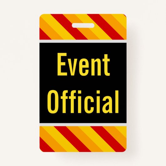 Eyecatching "Event Official Badge" Badge (Voorkant)
