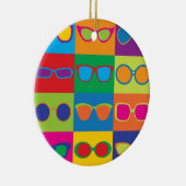 Eyeglassecheckboard Keramisch Ornament (Rechts)