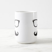Eyeglassen en Mustache Mok (Center)