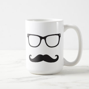 Eyeglassen en Mustache Mok