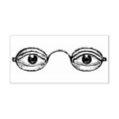  Eyeglassen met Eyes Rubber Art Stamp Rubberstempel (Afrduk)