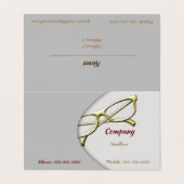 Eyeglassen Visitekaartjes (Buitenkant ongevouwen)