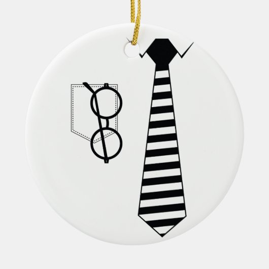 EyeglassenStropdas Keramisch Ornament (Voorkant)