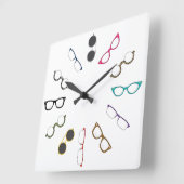 Eyeglasses Clock Vierkante Klok (Hoek)