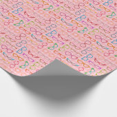 Eyeglasses Retro Modern Hipster met Roze Gingham Cadeaupapier (Hoek)