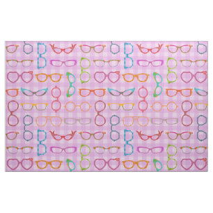 Eyeglasses Retro Modern Hipster Paars Gingham Stof